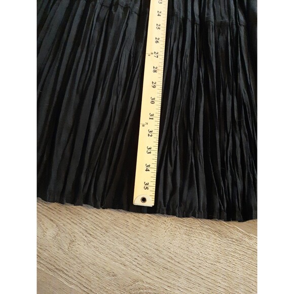 VTG KW Private Collection Women's XL Accordion Pleated Black Skirt - Picture 7 of 7